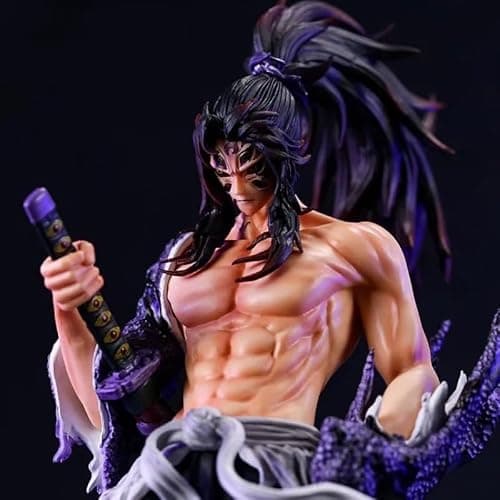 REOZIGN Kokushibo Figur mit Schwert stehend Kokushibo Figur 27 cm / 10,6 Zoll Statue Anime Modell Schreibtischornament Geschenke thumbnail 2