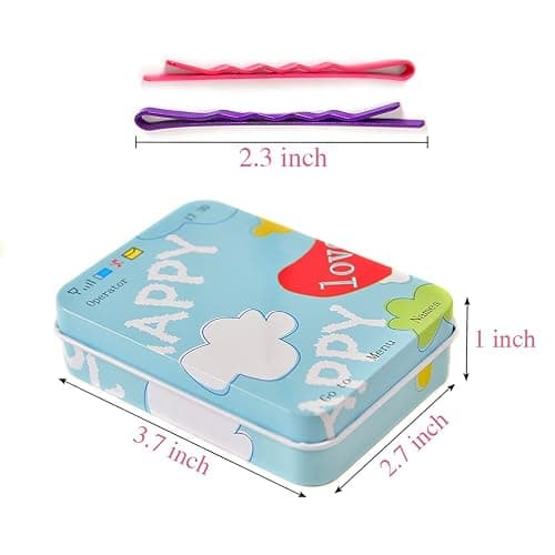 100 PCS Bobby Pins,Colorful Hair Pins with Cute Box,Metal Bobby Pins for Thick Hair,Great for All Hair Types Hair Pins for Girls Women (2.16 Inch),multicolor thumbnail 4