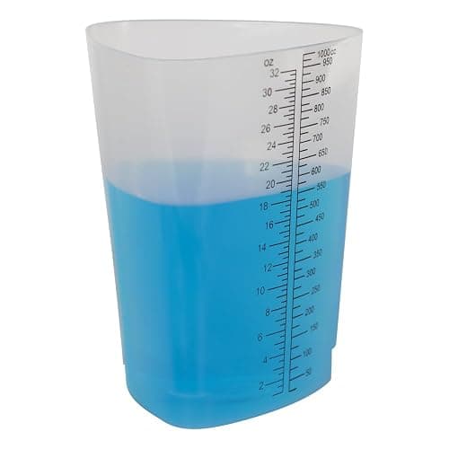 32 oz Graduated Plastic Triangular Container Three-Sided Beaker for Measuring and Mixing (Pack of 20) thumbnail 4