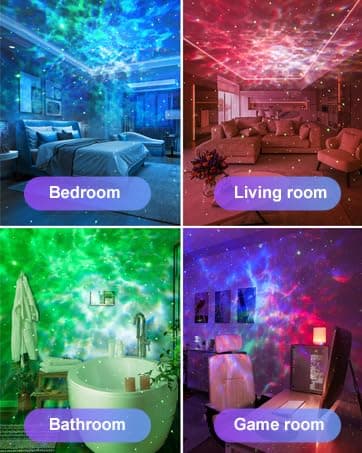 PIKOY 360 Lights Galaxy Projector+15 White Noise Machine Bluetooth,Birthday Gifts for Women 18th Birthday Gifts for Girls Gifts Boys,Night Light Led Lights for Bedroom Decor Home Decoration Room Decor thumbnail 7