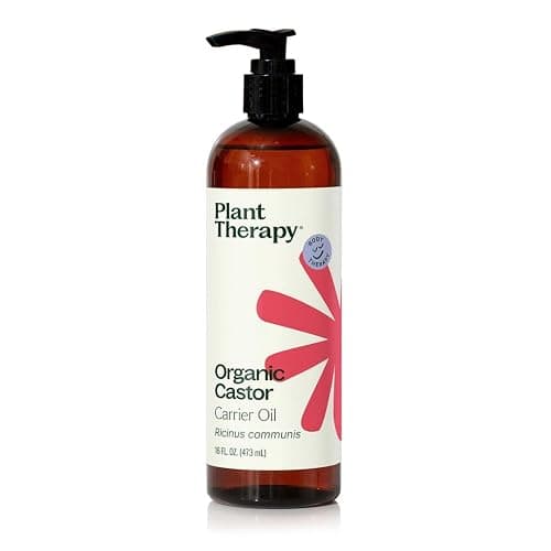 Plant Therapy Castor Oil USDA Organic Cold Pressed 100% Pure Hexane Free 16 oz Conditioning & Healing, For Dry Skin, Hair Growth, Eyelashes - Image 1