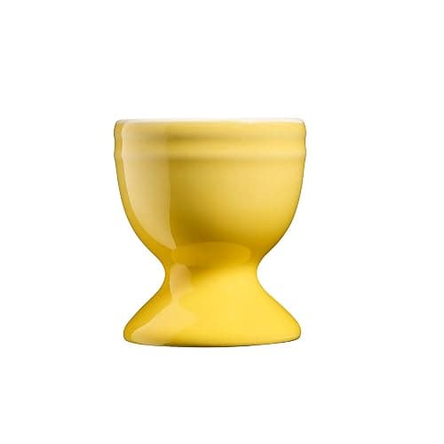 Cooks Professional Set of 4 Colourful Egg Cups | 40ml Durable Chip Resistant Ceramic Stoneware Dinnerware Graduated Design Egg Holders | Dishwasher & Microwave Safe | Yellow thumbnail 4