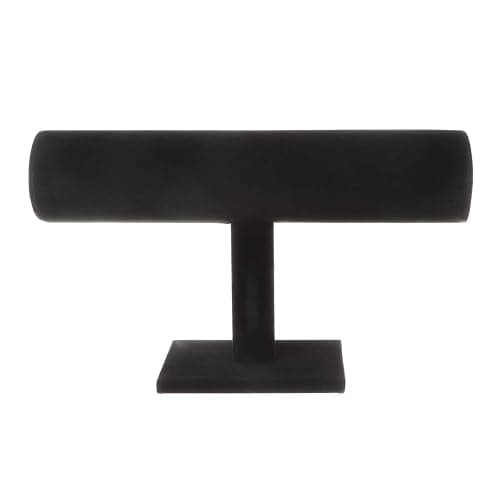 TENINYU Hovering T-Bar Bracelet Necklace Earring Bangle Pendants Anklet Tower Watch Key Jewelry Display Stand Home Organization for Women & Men (Black Velvet) thumbnail 3