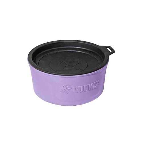 GUNNER lavender travel dog bowl w spill-proof lid - Image 1