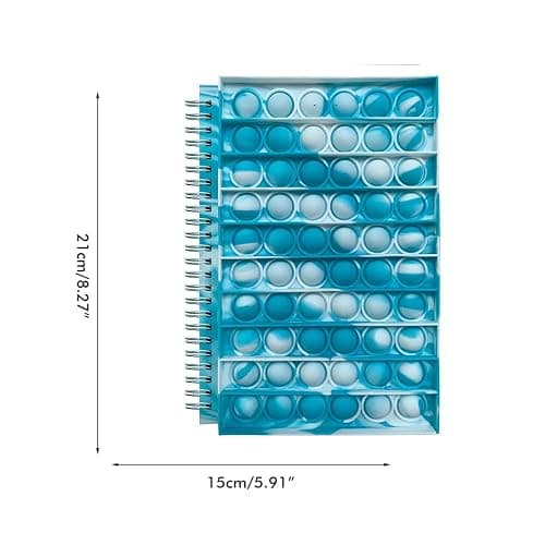 MOEPAK Lined Journal Notebooks Painting Home Office Writing Notes Silicone Cover Bubble Lined Spiral Notebook Relax Journal thumbnail 3