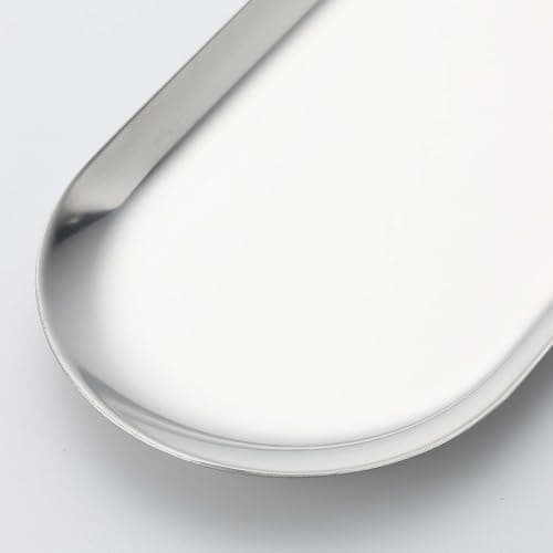 Fspronail 1Pcs Manicure Tools Storage Tray, Oval Stainless Steel Storage Dish Nail Art Accessory Display Tray Jewelry Rhinestone Cosmetic Nail Decorations Organizer Metal Storage Plate (Silver) thumbnail 7