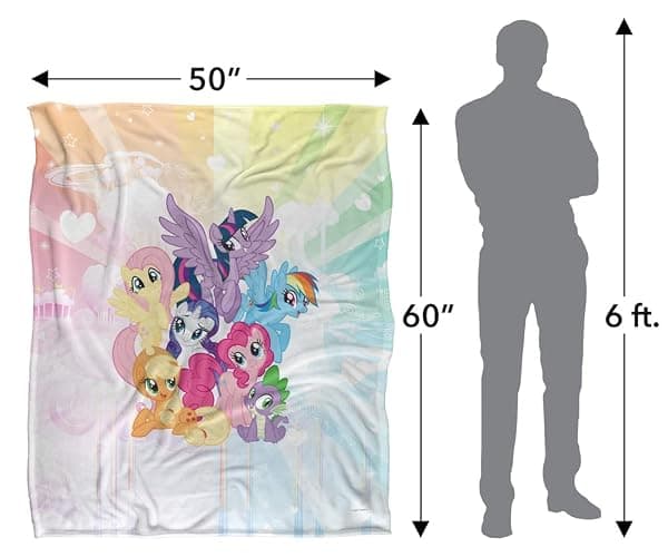My Little Pony Tv Pony Group Officially Licensed Silky Touch Super Soft Throw Blanket 50" x 60" thumbnail 2