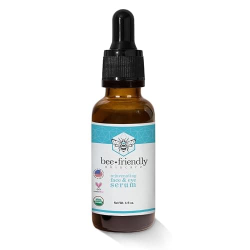 Organic Face & Eye Serum By BeeFriendly, Deep Hydration, Nourishes, Tightens, and Firms Facial Skin, and Lifts Facial Skin USDA Certified & All Natural Serum for Face, Women or Men, 1 oz thumbnail 7