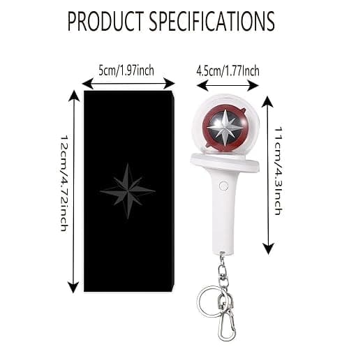 NIUVOO Kpop Stray Kids Light Stick Ver 2 Schlüsselanhänger Konzertfan Geschenk SKZ Goods Frauen Handtasche Geldbörse beleuchteter Schlüsselanhänger Batterie nicht im Lieferumfang enthalten, einfarbig thumbnail 5