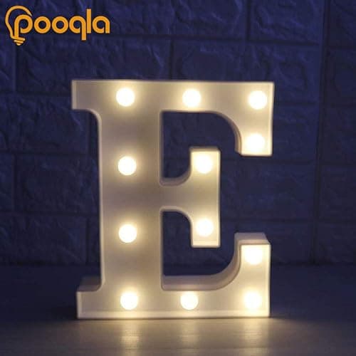 Pooqla LED Marquee Letter Lights Sign, Light Up Alphabet Letter for Home Party Wedding Decoration E | Alphabet Letter, Light Up Sign, for Home Party Wedding Decoration thumbnail 5
