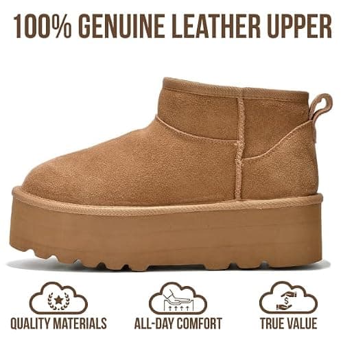 Project Cloud 100% Genuine Leather Ankle Boots for Women - Anti-Slip Memory Foam Insole Womens Boots - Lightweight Winter Womens Shoes, Ankle Booties for Women (Huggy) thumbnail 4