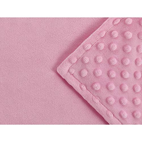RelaxBlanket 60''x80'' Duvet Cover for Weighted Blanket | Premium Super Soft Minky Dot | Pink thumbnail 5