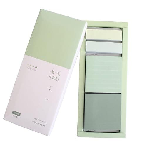 Green Lined Sticky Notes Set, 240 Sheets Pastel Sticky Note Pads, Self-Stick Index Tabs Memo Notepads for School, Office and Home - Image 1