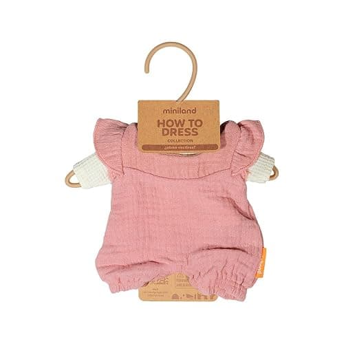 Miniland - Clothes for 21 cm Doll, Clothing Accessory for Dolls, Mid-Season Overalls and T-Shirt thumbnail 3