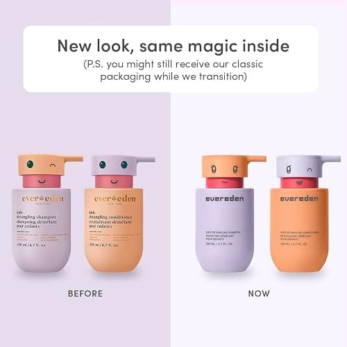 Evereden Happy Hair Duo for Kids: Vegan Kids Shampoo and Conditioner Set with Bonus Gift Brush - The Hair Detangler - Strengthens & Smooths for All Hair Types - Perfect Hair Care Gift Set thumbnail 2