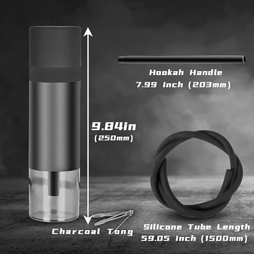 Hookah Set Portable Cup Hookah With Everything Great For Car Travel Include All Accessories thumbnail 2