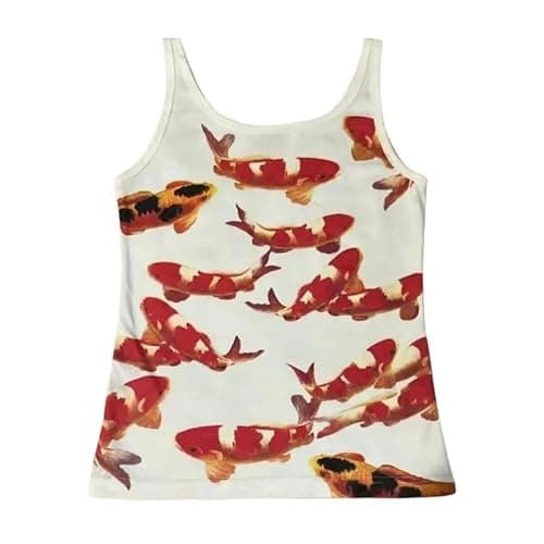 JOLILUNA Whimsy Graphic Baby Tee Fashion Whimsical Clothes for Women Y2k Whimsy Vest Summer 2025 thumbnail 9
