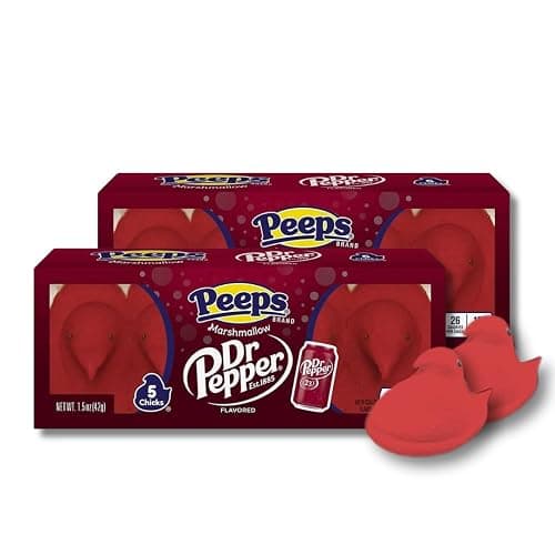Dr. Pepper Peeps Chicks - Pack of 2 - Perfect Easter Basket Stuffer - 5 Count Boxes - Image 1