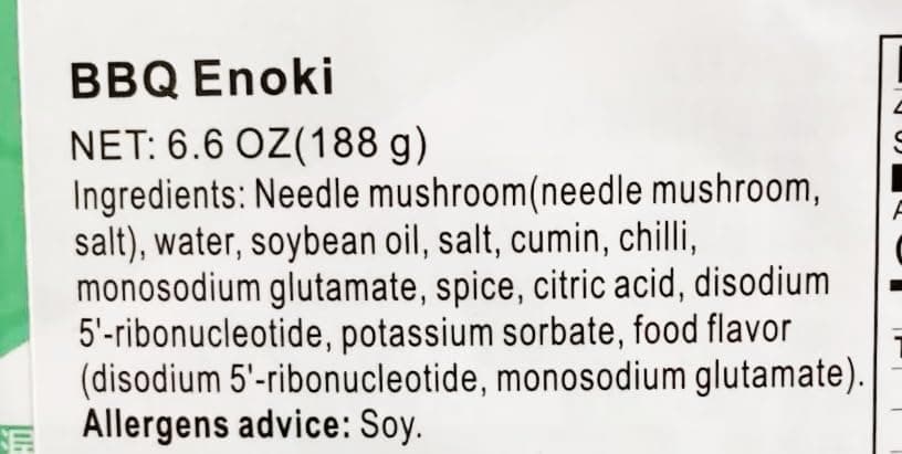 Mushrooms Snack,Golden Needle Mushrooms Snack, B.B.Q Enoki,Grilled Flavor, 188g, Pack of 2 thumbnail 4