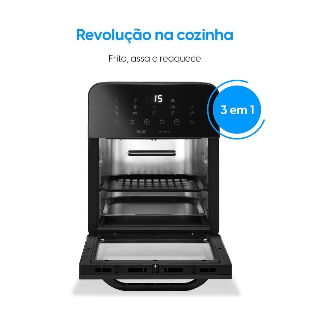 Fritadeira e Forno Elétrico Style Oven Fry 3 em 1 Elgin - 10 Litros, 220V thumbnail 2