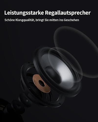 ANGELS HORN Plattenspieler mit Lautsprechern, Bluetooth Schallplattenspieler, integriertem Phono-Vorverstärker 33/45 U/min und AT-3600L-Tonabnehmern Zwei-Gang-Riemenantrieb thumbnail 4