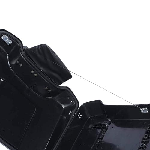TCT-MOTORPARTS Razor Trunk &Backrest Pad & 2-Up Chrome Luggage Rack Fit for Harley 1997-2008 Touring Road King FLHR Street Glide FLHT FLHX FLTR Vivid Black thumbnail 8