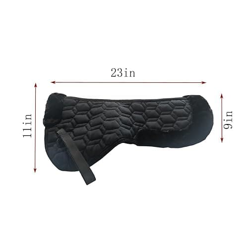 DayoVortex Half pad for English Saddle Black Anti-Slip Corrective Breathable Horse Saddle pad - Comfortable English Saddle Half pad for Better fit thumbnail 3