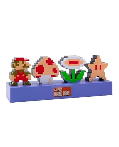 Paladone Super Mario Bros Icons Light, Sound Reactive Mode, Decorative Light Up Super Mario Figure Bedroom Accessories & Decor - Image 1
