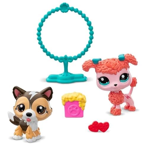 Littlest Pet Shop Mins Figures Set of 2 S2-88&89 Shetland Shepherd With Poodle Dog thumbnail 3