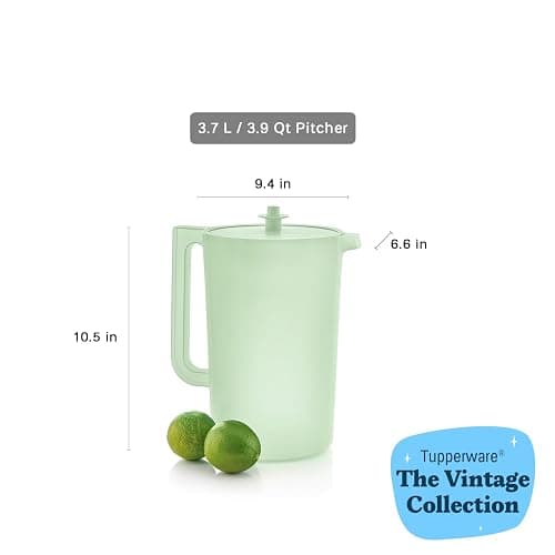 Tupperware Heritage 1 Gallon Pitcher in Mint, Dishwasher Safe and BPA Free thumbnail 2