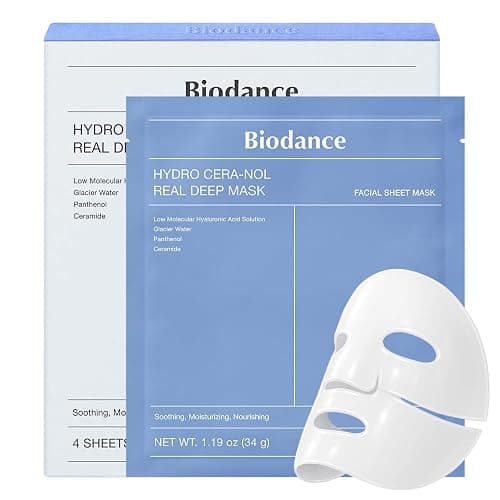 BIODANCE Hydro Cera-nol Real Deep Maske, Overnight Hydrogel Maske, beruhigend, feuchtigkeitsspendend, nahrhaft, 34g x 4 St. - Image 1