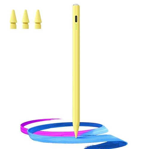 Hastraith Stylus Pen for iPad(2018-2025)-13 Mins Fast Charge with Tilt Sensitivity & Palm Rejection for iPad 11/10/9/8/7/6th Gen, Air 7/6/5/4/3/M3/M2, Pro 13"/12.9"/11"/M4, Mini 7/6/5th,Yellow - Image 1