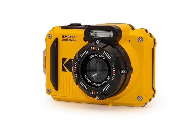 KODAK PIXPRO WPZ2 16MP Waterproof Digital Camera, 15m, 4X Zoom, Yellow | 1080p Full HD Video, 27mm Wide Angle Lens, 2.7 Inch LCD, Shockproof 2m, Wi-Fi, Snorkeling and Beach Camera thumbnail 3