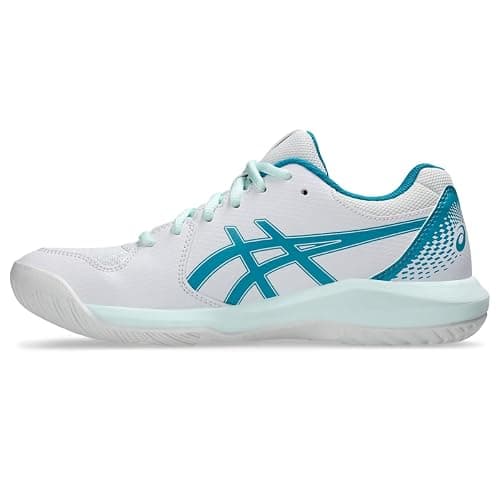 ASICS Women's Gel-Dedicate 8 Tennis Shoes - 8 - White/Teal Blue thumbnail 4