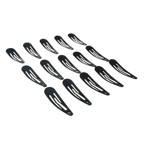 40 Pack Black 2 Inch Barrettes Women Metal Snap Hair Clips Accessories thumbnail 3