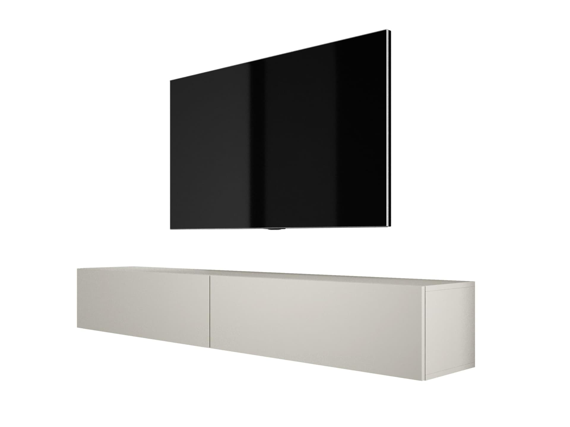 Hanging TV Cabinet (Width : 2 x 100 cm, Height: 34 cm, Depth: 32 cm) Lowboard, TV Cabinet, Cashmere. - Image 1