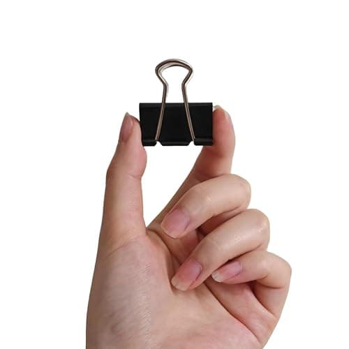 Amazon Basics Sturdy Binder Clips, Office Supplies, Medium 1.25 inches, Document Organizing, Sturdy Steel, Black, 24 Count (2 Pack of 12) thumbnail 6