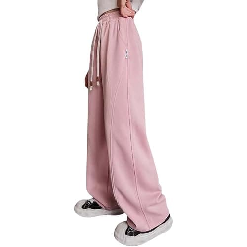 Girls Parachute Pants Baggy Wide Leg High Waisted Sweatpant with Pockets Fashion Workout Streetwear Open Bottom Joggers thumbnail 4