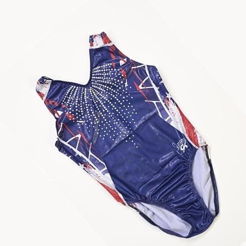GK Simone Biles Patriotic Performance Gymnastics Leotard for Girls, Juniors, and Women - Image 1