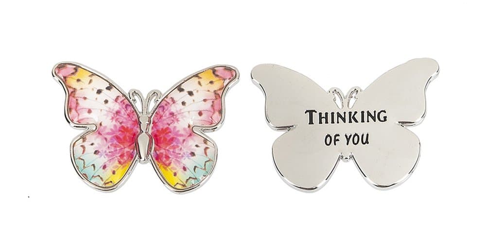 Ganz Keepsake Enjoy The Journey Colorful Butterfly Pocket Charm (Thinking) - Image 1