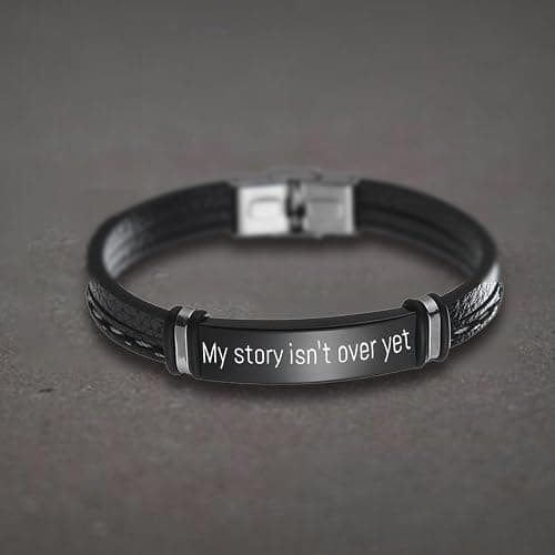 Mental Health Awareness Bracelet Suicide Awareness Bracelets Bracelet For Men Depression Relief Gifts for Men Suicide Prevention Awareness Inspirational Gift thumbnail 3