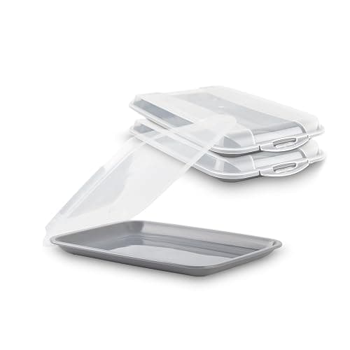 GRIFEMA Boite Jambon Conservation Frigo, 3 Pièces Boite a Jambon pour Refrigerateur, Sans BPA, Empilable, Économie D'espace, Boite Charcuterie Frigo pour Congélateur, Micro-Ondes et Lave-Vaisselles - Image 1