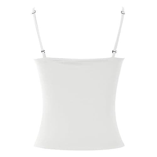 Women's Tank Top, Slim Fit Sleeveless Tank Top for Women with Removable Padding and Adjustable Strap Camisole Casual Wear thumbnail 4