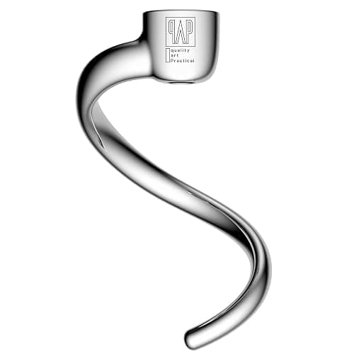 Stainless Steel Spiral Dough Hook Replacement for KitchenAid 4.5QT & 5QT Bowl Tilt-Head Stand Mixers, Rustproof & Easy Clean, Efficient Kneading for Bread, Pizza, Pasta, Cookies - Image 1