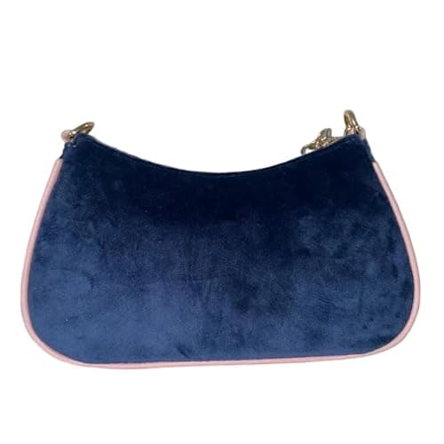 Juicy Couture Velour Heritage Shoulder Bag Regal Blue/Dusty Blush thumbnail 4