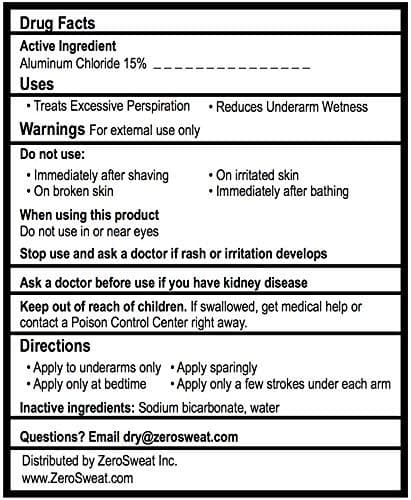ZeroSweat Antiperspirant Deodorant | Clinical Strength Hyperhidrosis Treatment - Reduces Armpit Sweat 1.2 Fl.Oz (1 Pack) thumbnail 9