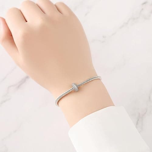 PANPOKI 2 Pack 925 Sterling Silver Butterfly Letter Charms for Bracelets and Necklace Alphabet Initial Dangle Pendants Round Spacer Beads Pave Cubic Zirconia Jewelry Gift for Women thumbnail 9