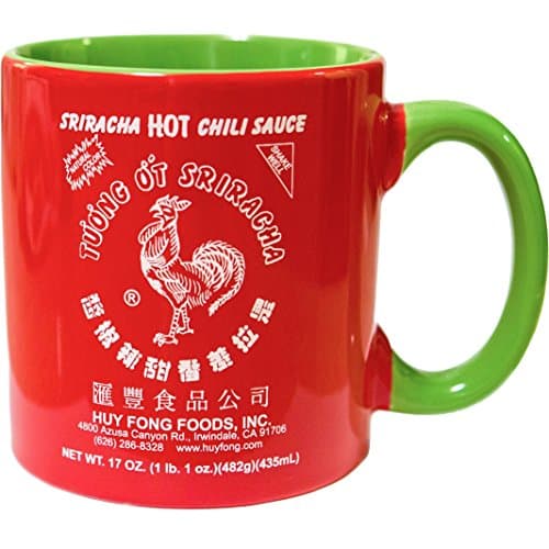 Sriracha Hot Chili Sauce Red & Green Ceramic Mug, Large, 19oz - Image 1