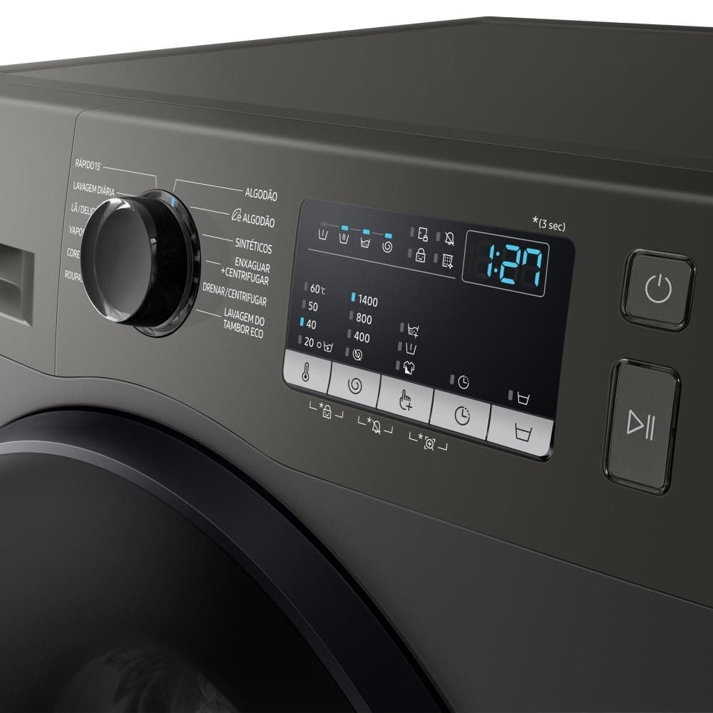 Samsung Lavadora de Roupas Digital Inverter Porta Black WW11T Inox 11kg 127V thumbnail 7