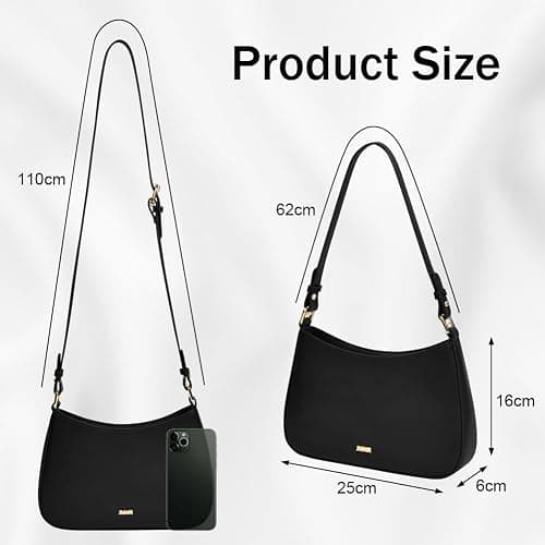 Aucuu Handtasche Damen, Umhängetasche Damen Klein Handtasche, Y2K Crossbody Bag, PU Leder Schultertasche, Mini Hobo Bag Retro Achsel Tasche, Shoulder Bag für Dating Party Einkaufe thumbnail 2